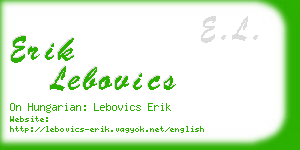 erik lebovics business card